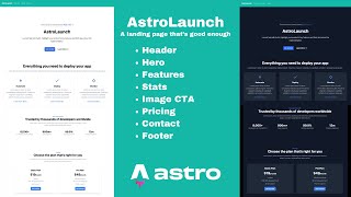 Building AstroLaunch - Astro Landing Page Template