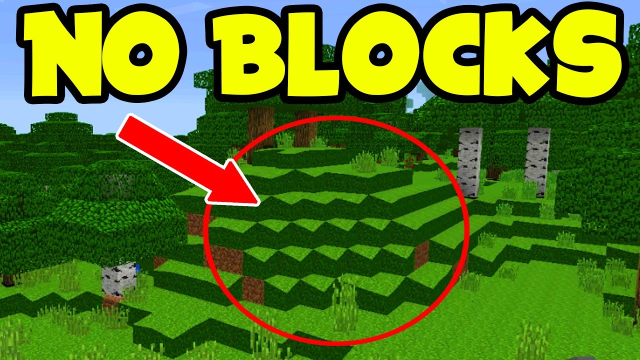 NO BLOCKS in Minecraft Pocket Edition! YouTube