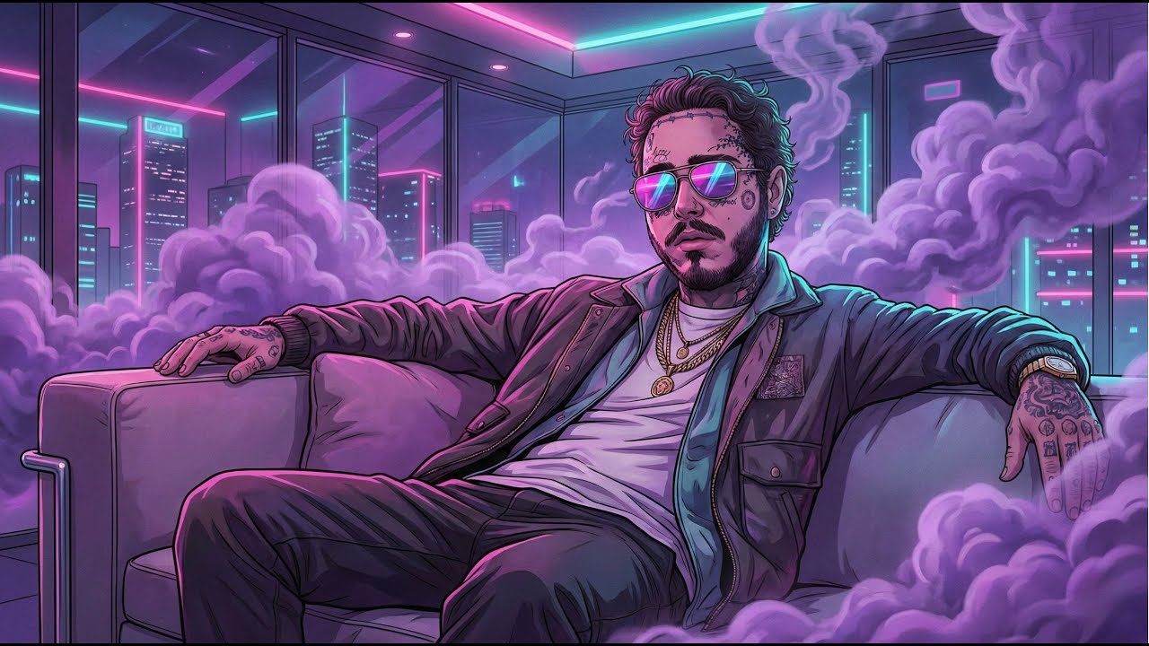 Post Malone OG Night Chill 🌙 | 1 Hour Chill Rap | West Coast • 420 Mood • Stoner Vibes 💜