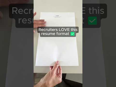 Use This Resume Format In 2025 To Get A Job FASTER #resume #job #shorts