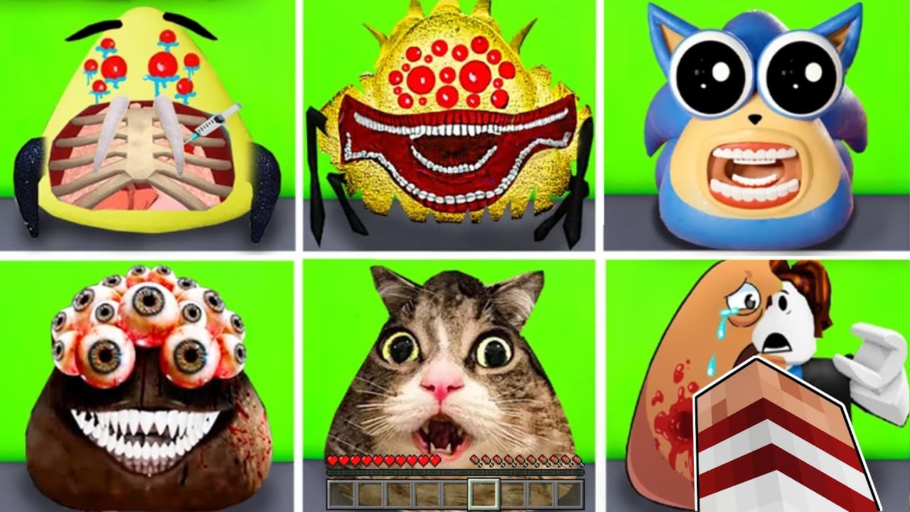 VISITO LA CASA DE POU Y ME TRANSFORMO EN TODOS LOS POU