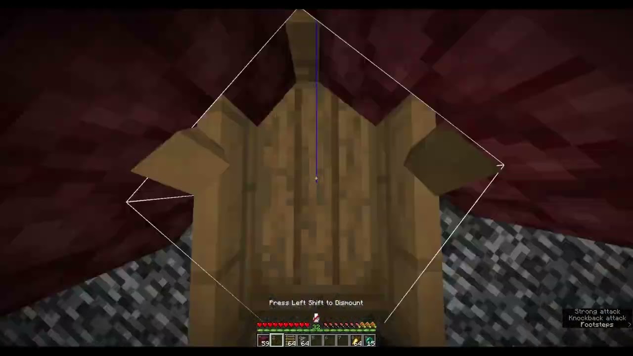 how to noclip down through the nether roof [1.20.1]