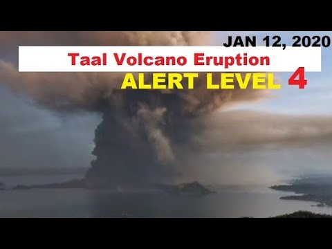 Taal Volcano Eruption - ALERT LEVEL 4 (Jan 12 2020) || Taal Volcano ...