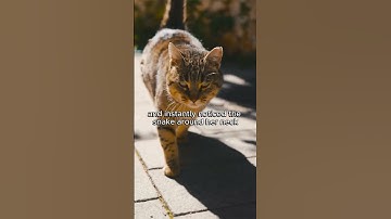 Rescued her CAT from a poisonous SNAKE  #animals #rescue