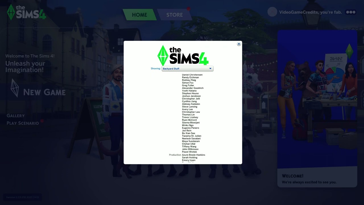 The Sims 4: Backyard Stuff (Credits) (Windows)