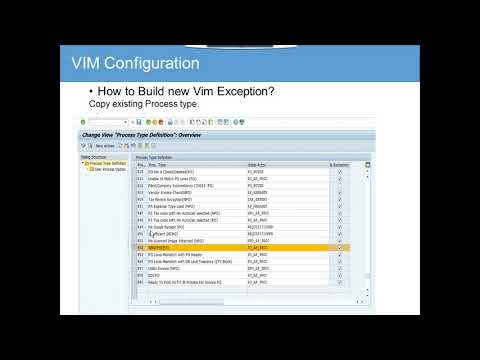 Configure VIM Process Type