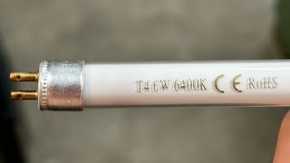 T4 6W 6400K fluorescent tube