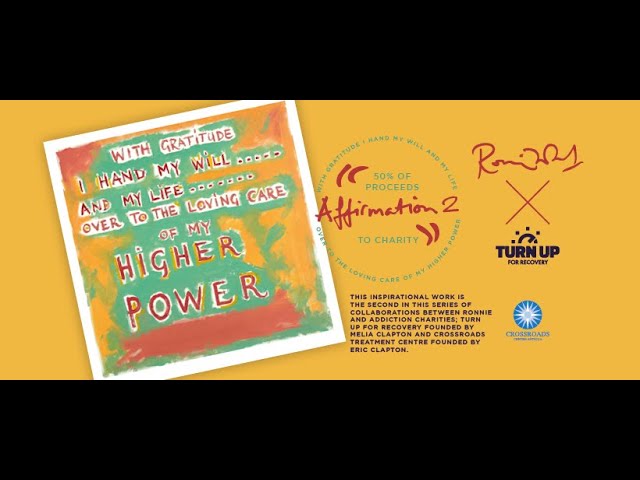 Ronnie Wood's Affirmation Art Works In Support of Turn Up For Recovery and Crossroads Antigua