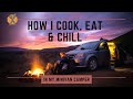 How I Cook and Eat in my Minivan Camper Conversion | Propane Safety | + Bonus Tips!