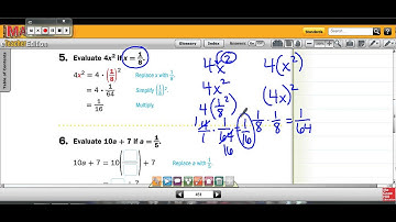 Chapter 6, Lesson 3: Solving Algebraic Expressions