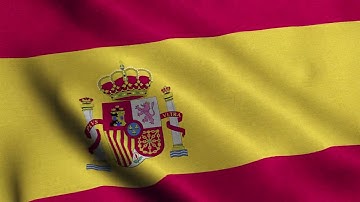 Spain Waving Flag Animation Loop | Stock Footage | Free Background