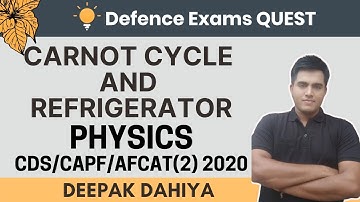 Carnot Cycle and Refrigerator | Physics | Target CDS/CAPF/AFCAT/NDA 2020 | Deepak Dahiya