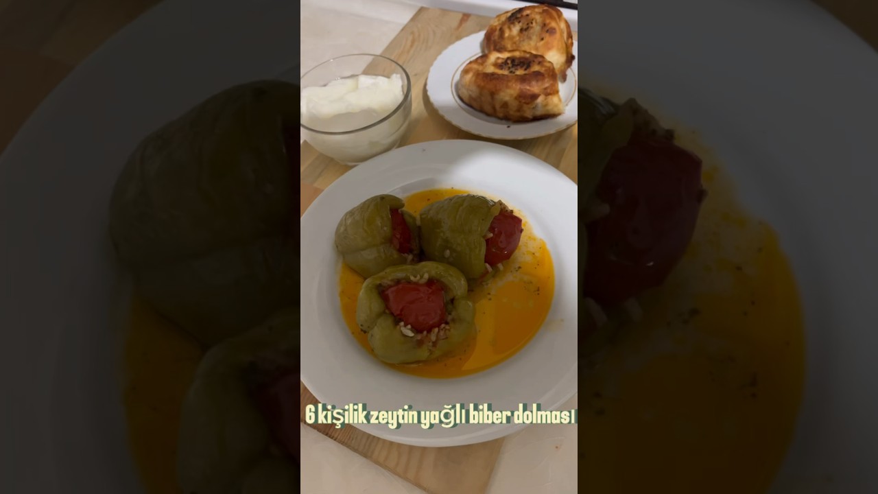 Efsana 6 kişilik zeytin yağlı biber dolması                                       #yemektarifi