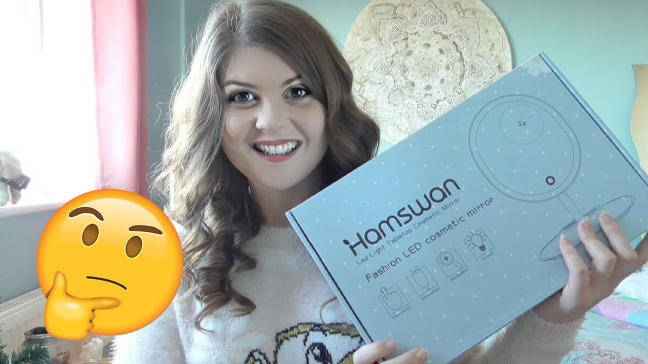 Unboxing And First Impressions Review Hamswan Led Makeup Mirror You Hamswan Led Makeup Mirror, Hamswan Led Light Tabletop Cosmetic Mirror