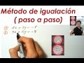 Método de igualación ( paso a paso)