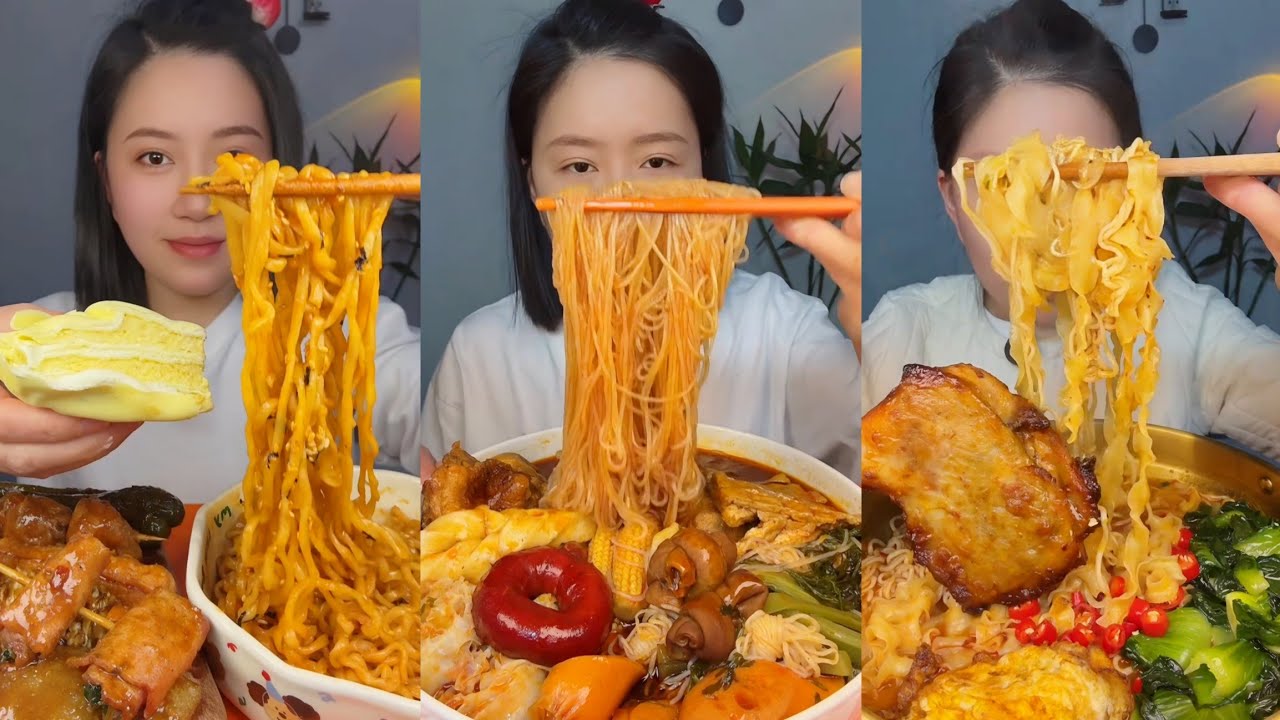 Spicy Eating Mukbang Chinese Food Noodles | ASMR/EATING 중국먹방!