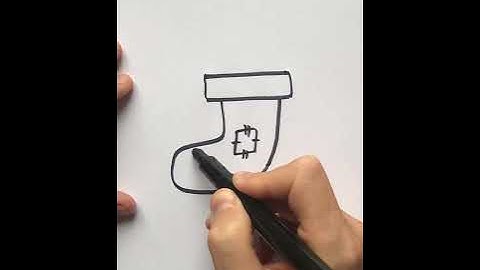 How to draw a Christmas Stocking