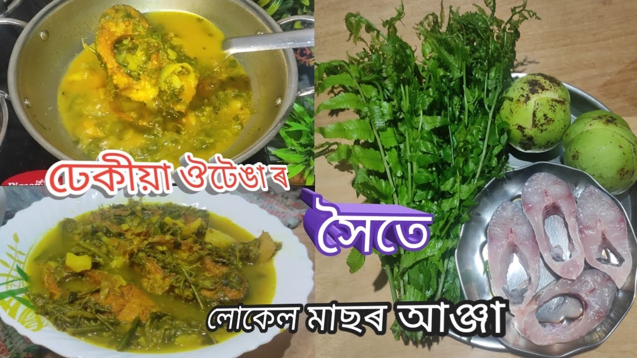 ঢেঁকীয়া ঔ টেঙাৰে মাছৰ টেঙা আঞ্জা/ Assamese Traditional Fish Curry ...