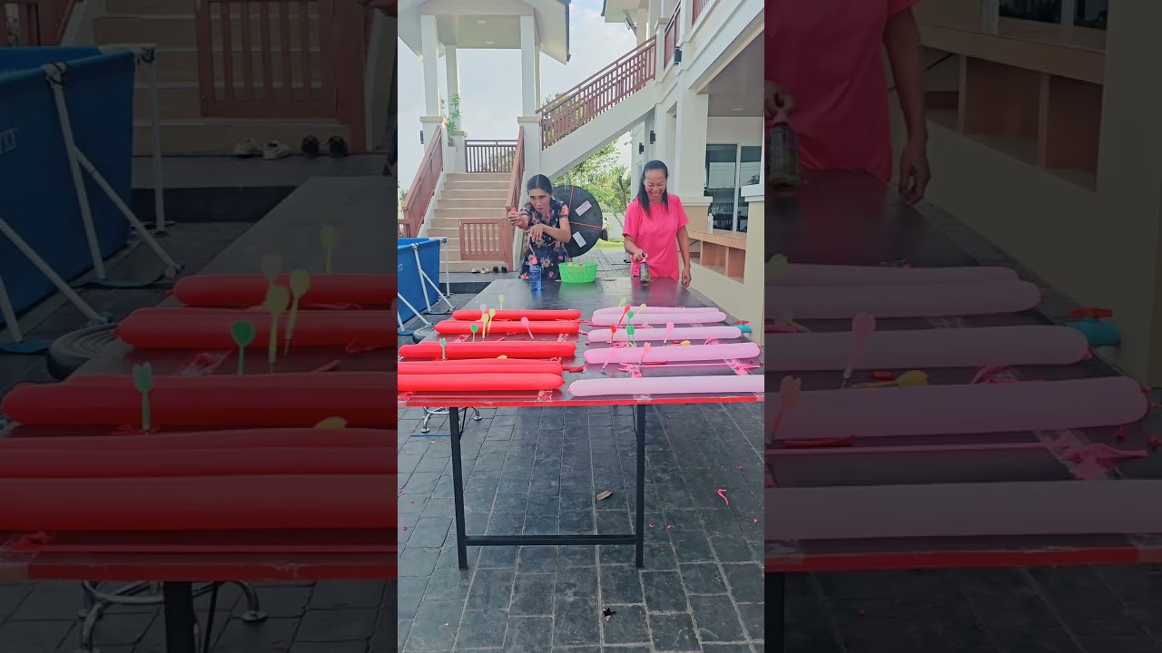 เกมตั้งขวดปาโป่ง #ยายแปยายเลี่ยน 