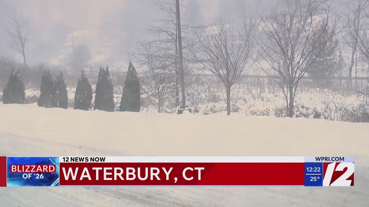 12 News Meteorologist Steven Matregrano in East Providence during the Blizzard of 2026