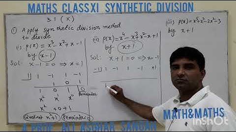 3.1 (1) XI Synthetic Division: An Easy Approach
