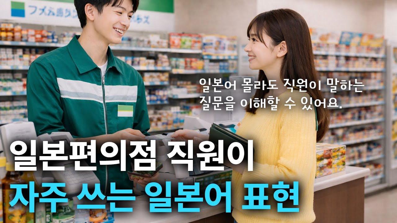 일본 편의점에서 직원은 이렇게 일본어 말합니다.
