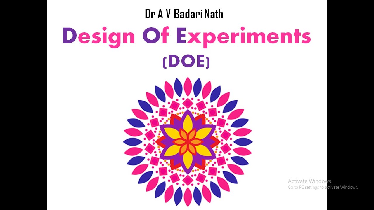 Design Of Experiments; DOE