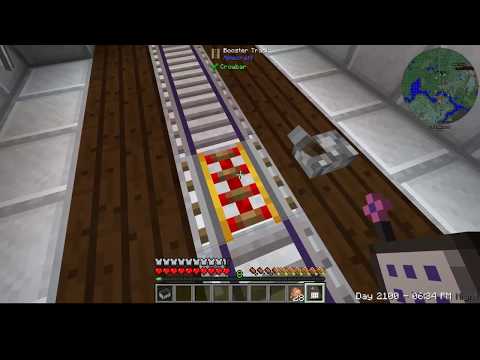 Minecraft - Feed The Beast Beyond - Railcraft Booster Track In Crazy Tunnel!!!