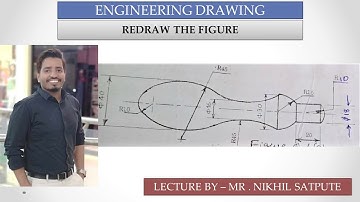 Engineering Drawing | Redraw the figure 5 | Easy Drawing Techniques | Learn with nikhil