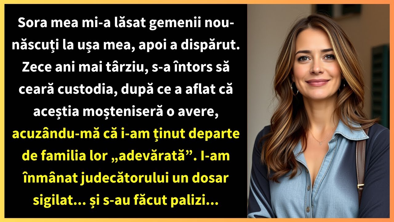 Sora mea mi-a lăsat gemenii nou-născuți la ușa mea, apoi a dispărut. Zece ani mai târziu,