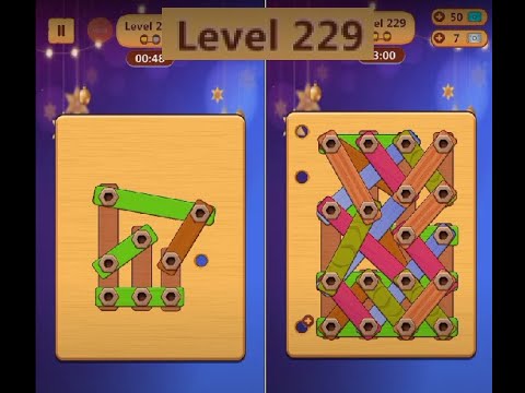 Wood Nuts & Bolts Puzzle - Level 229