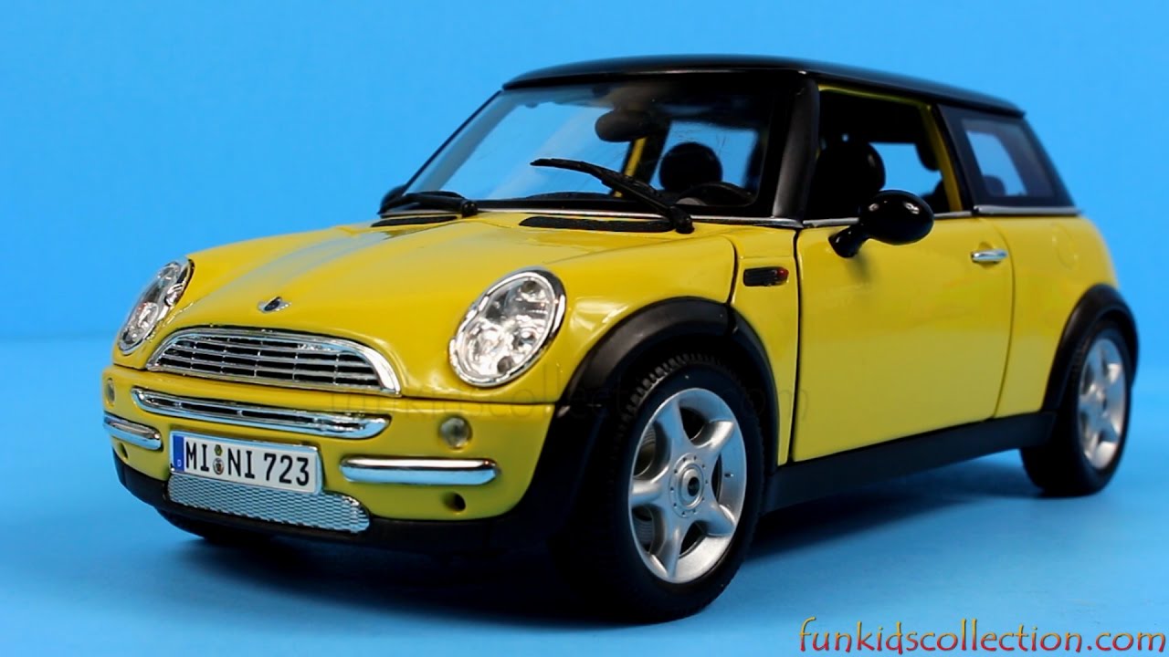 Mini Cooper Yellow Die-Cast Model Car 1:18 by Maisto - YouTube