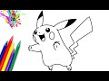 MUDAH BANGET!! CARA MENGGAMBAR POKEMON PIKACHU YANG MUDAH 2023 FULL WARNA