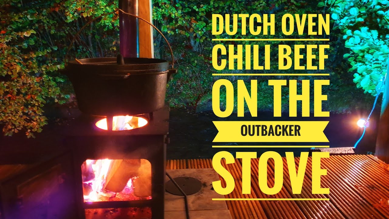Dutch oven chilli beef on the outbacker stove dutchovencooking 
