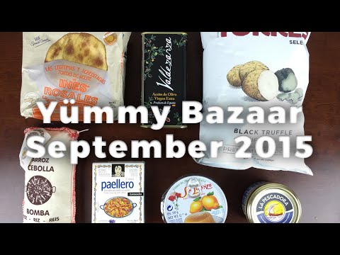 Yummy Bazaar Unboxing September 2015 Spain Box Destination Food Subscription Box