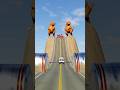 Beamng drive crashes - chained Hydraulic vs car part 195 #beamngdrive #youtubeshorts #shorts