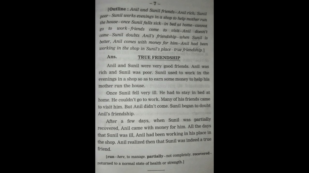 Story Writing | True Friendship | English Writing Skills | Let's Learn Grammar
