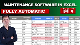 Maintenance Tracking Software in Excel – Step-by-Step Guide from Scratch