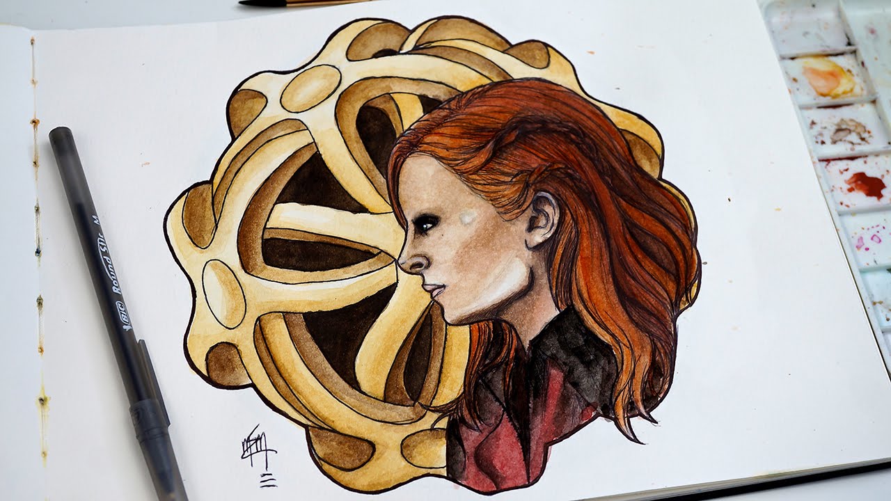 "The Amazing Goddess" Defiance Time Lapse Watercolour Speed Painting