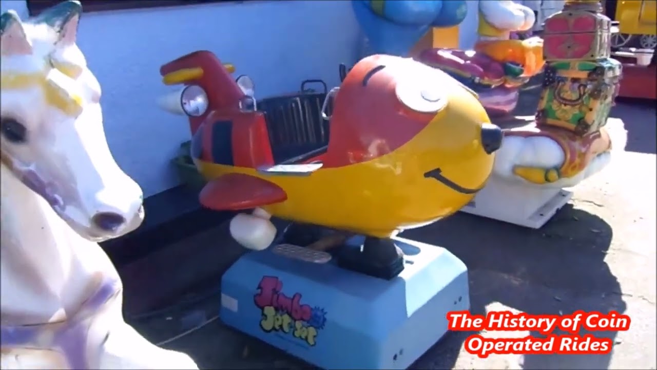 1990s RG Mitchell Coin Operated Aeroplane Kiddie Ride - Jimbo and the Jet Set
