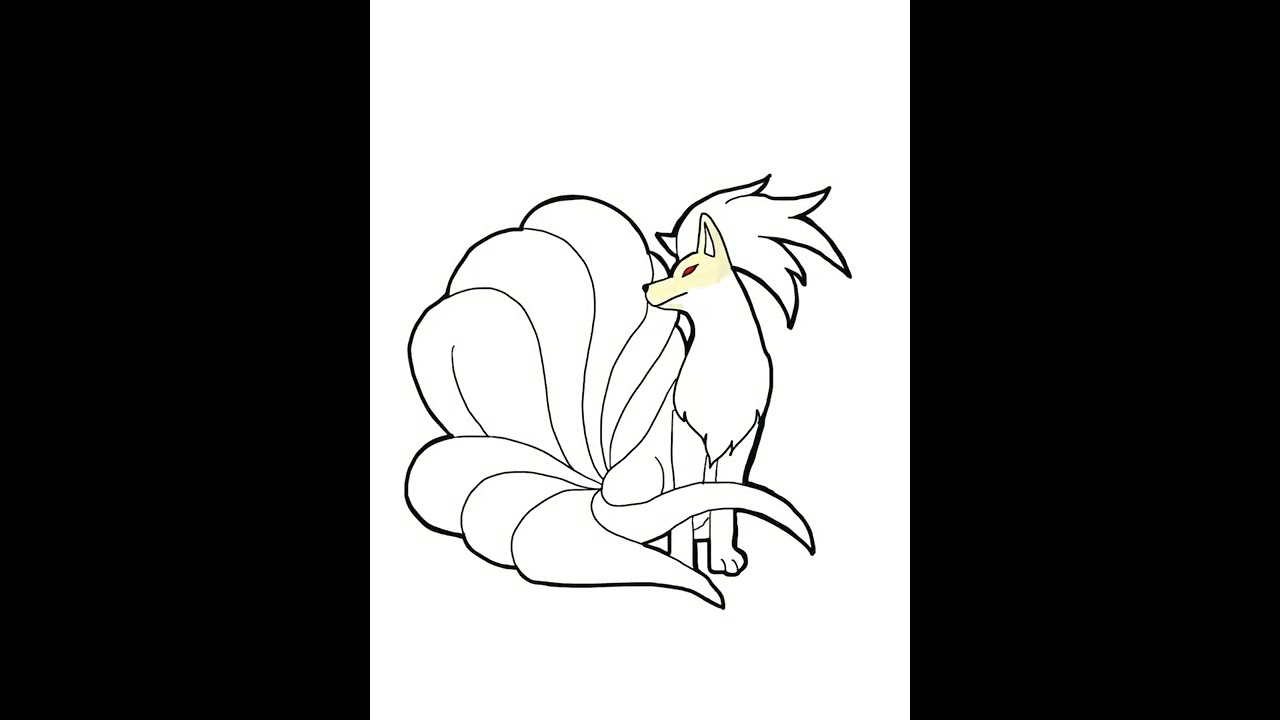 Pokemon drawing / Ninetales pokemon / Ninetales coloringpages