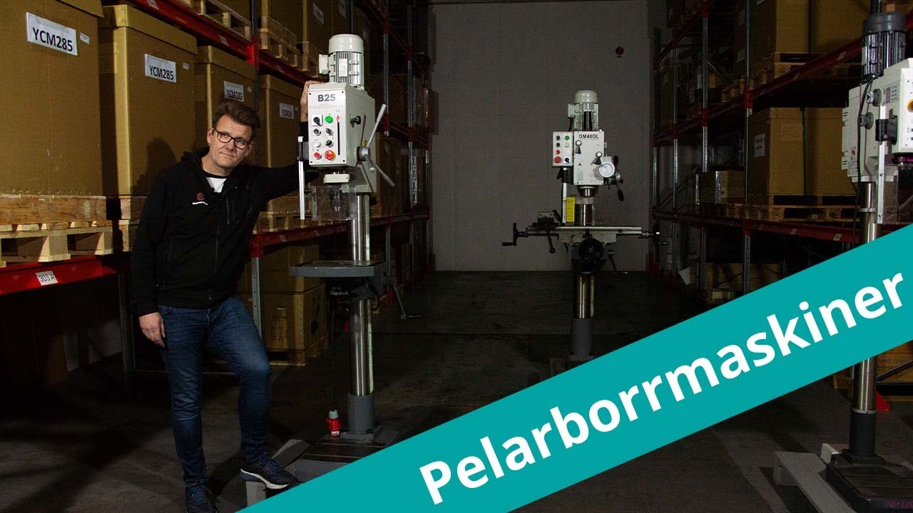 Pelarborrmaskiner med olika funktioner