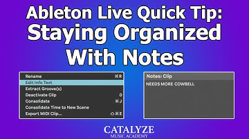 Ableton Live Quick Tip: Stay Organized with Notes