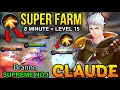 100% Super Carry Claude Insane Farming Speed!! - Supreme: Indonesia No.1 Claude by BTR Brannn - MLBB