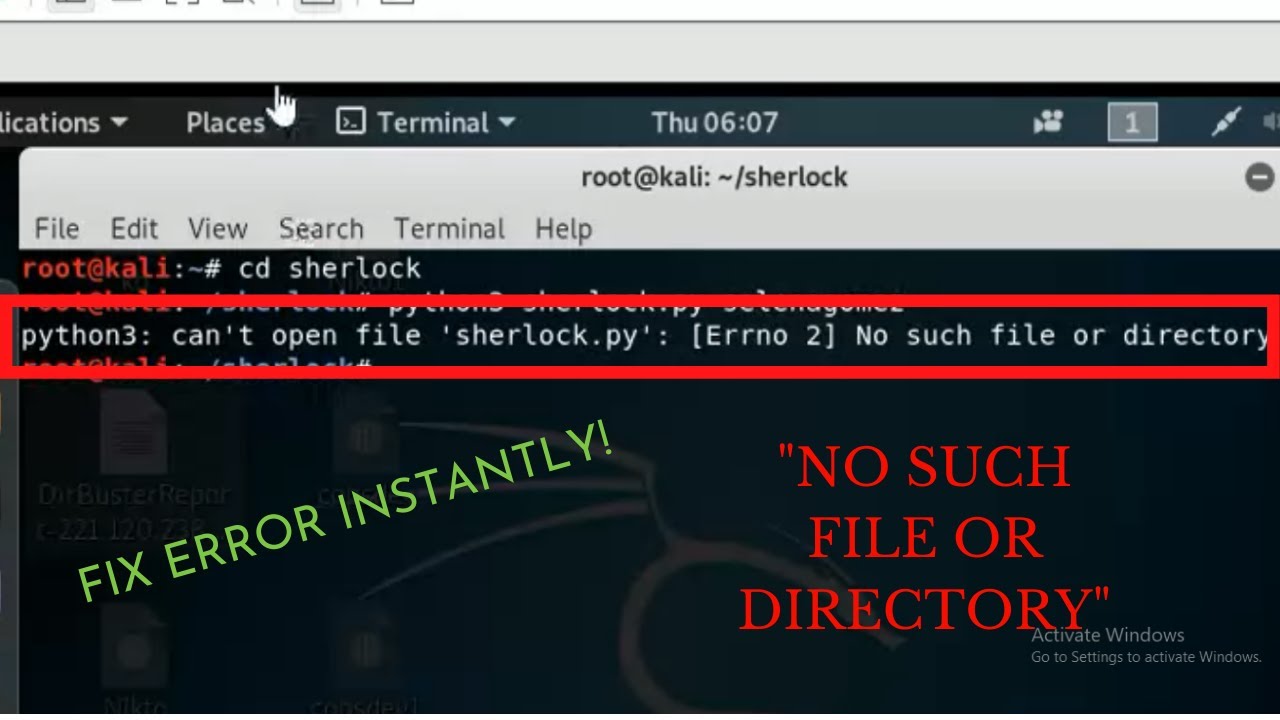 Kali Error. No such file or Directory. Errno 2 no such file or Directory как исправить. Errno 2 no such file or Directory Python как исправить.