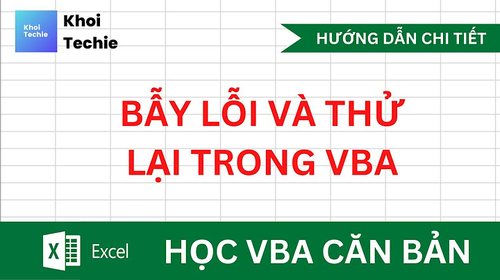 Code nếu lỗi thì quay lại tiếp tục trong vba