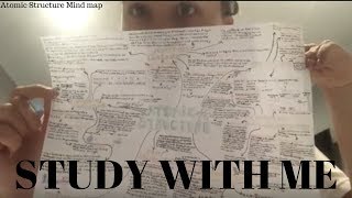 [CC] STUDY WITH ME - Atomic Structure Mind-map | Motivation + Productivity | 1h of work