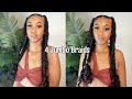 EASY PROTECTIVE STYLE | 4 JUMBO BRAIDS