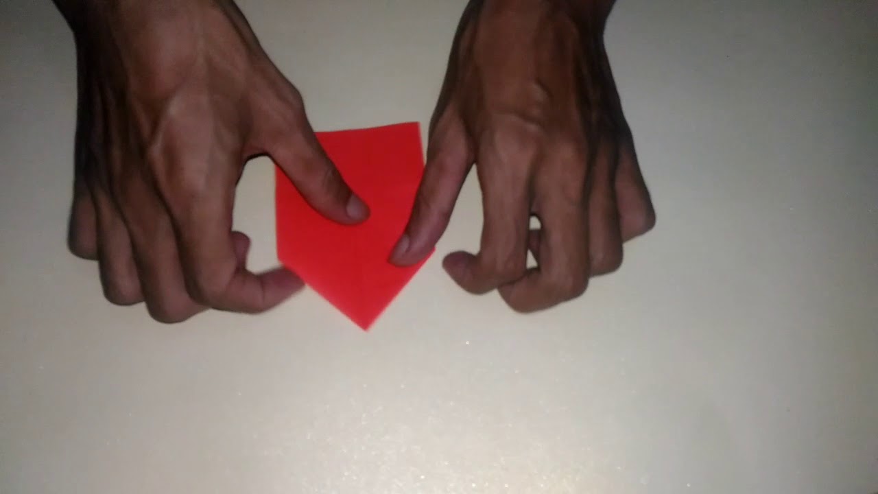 Tutorial membuat love dari kertas Origami Love keatif 