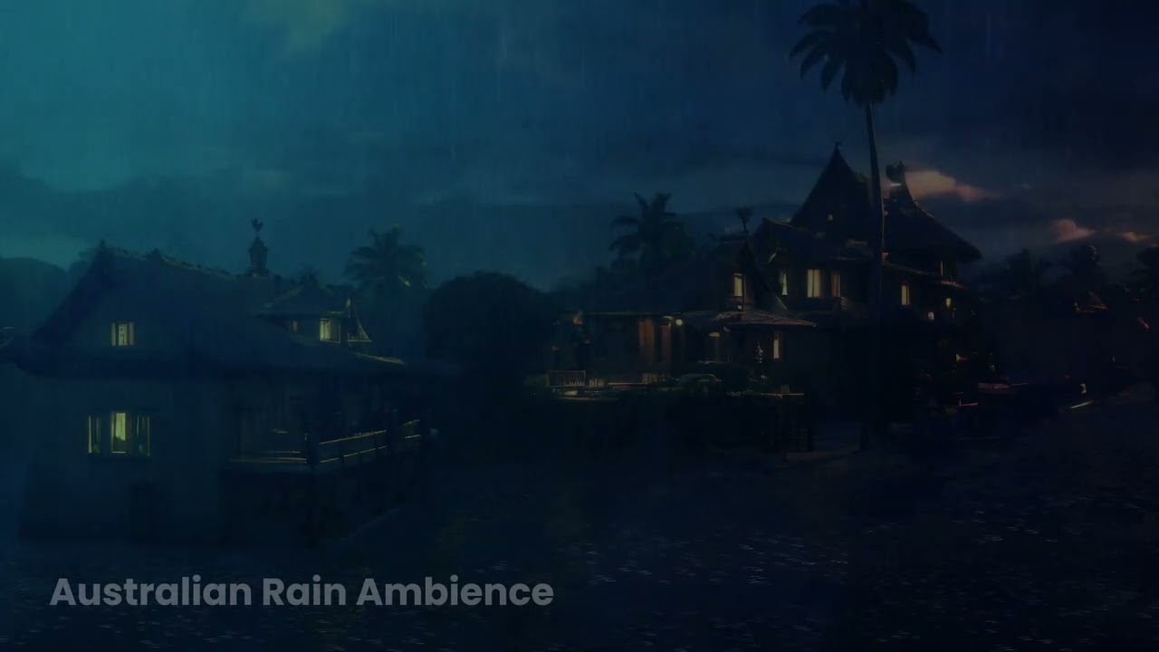 Australian Night Rain Ambience | Deep Sleep & Calm Night | 2 Hour